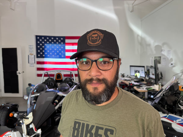 Bikes and Beards Leather Patch Trucker Hat