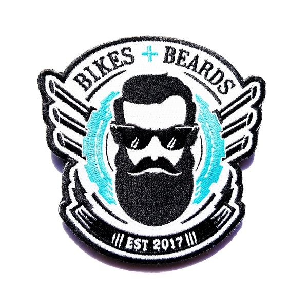 Bikes and Beards Velcro Embroidered Patch