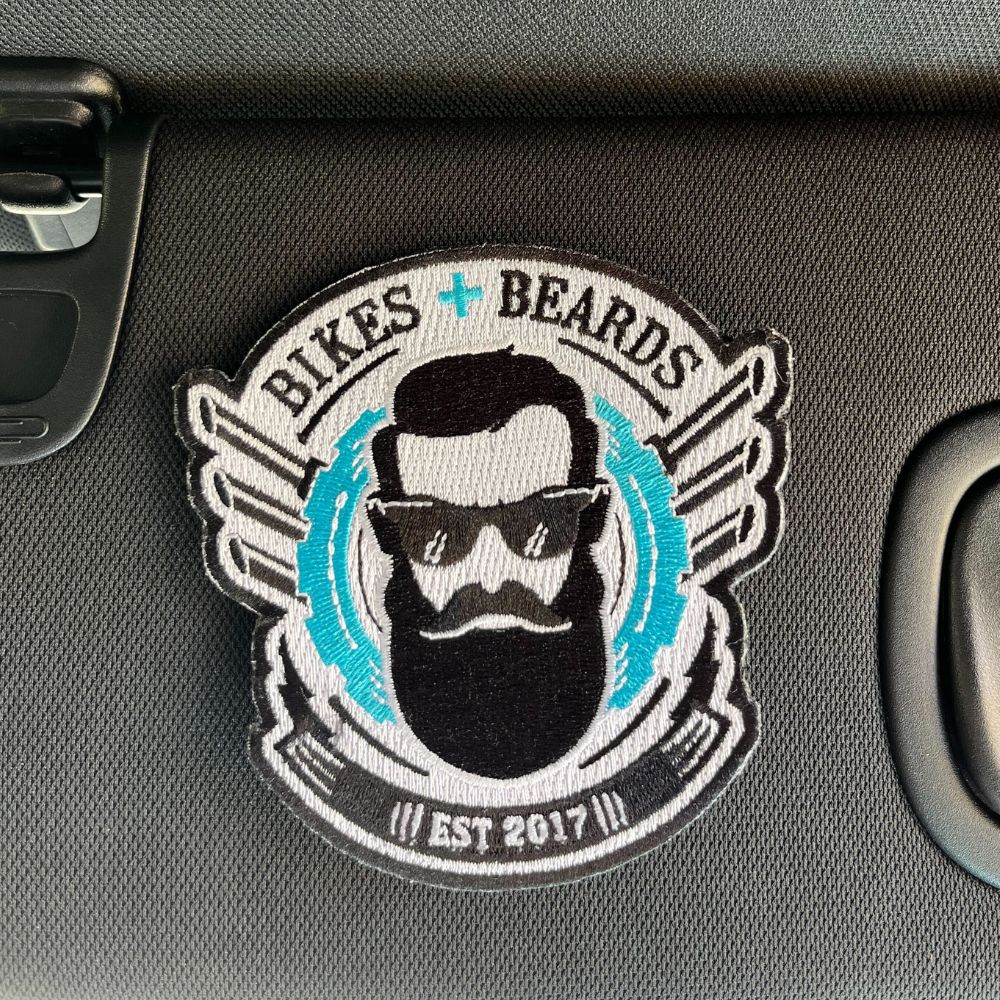 Bikes & Beards Velcro Embroidered Patch