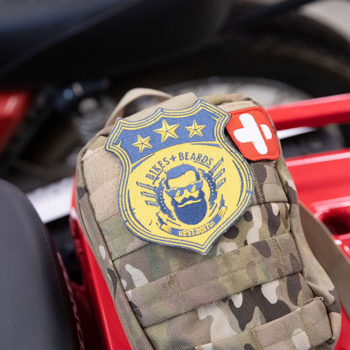Motorcycle Patches | Sherf Velcro Embroidered Patch | Bikes + Beards ...