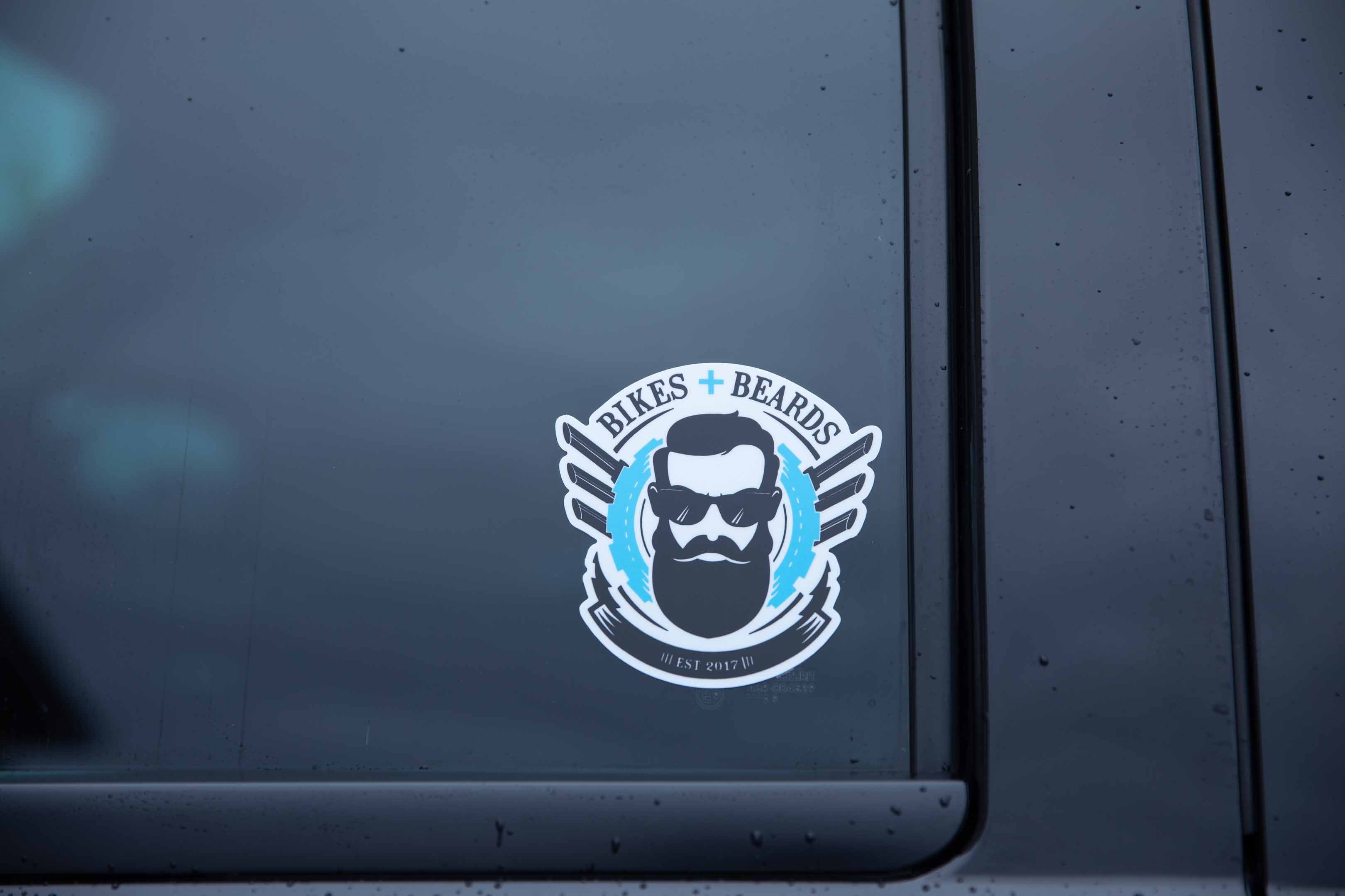 Bikes and Beards Logo Sticker