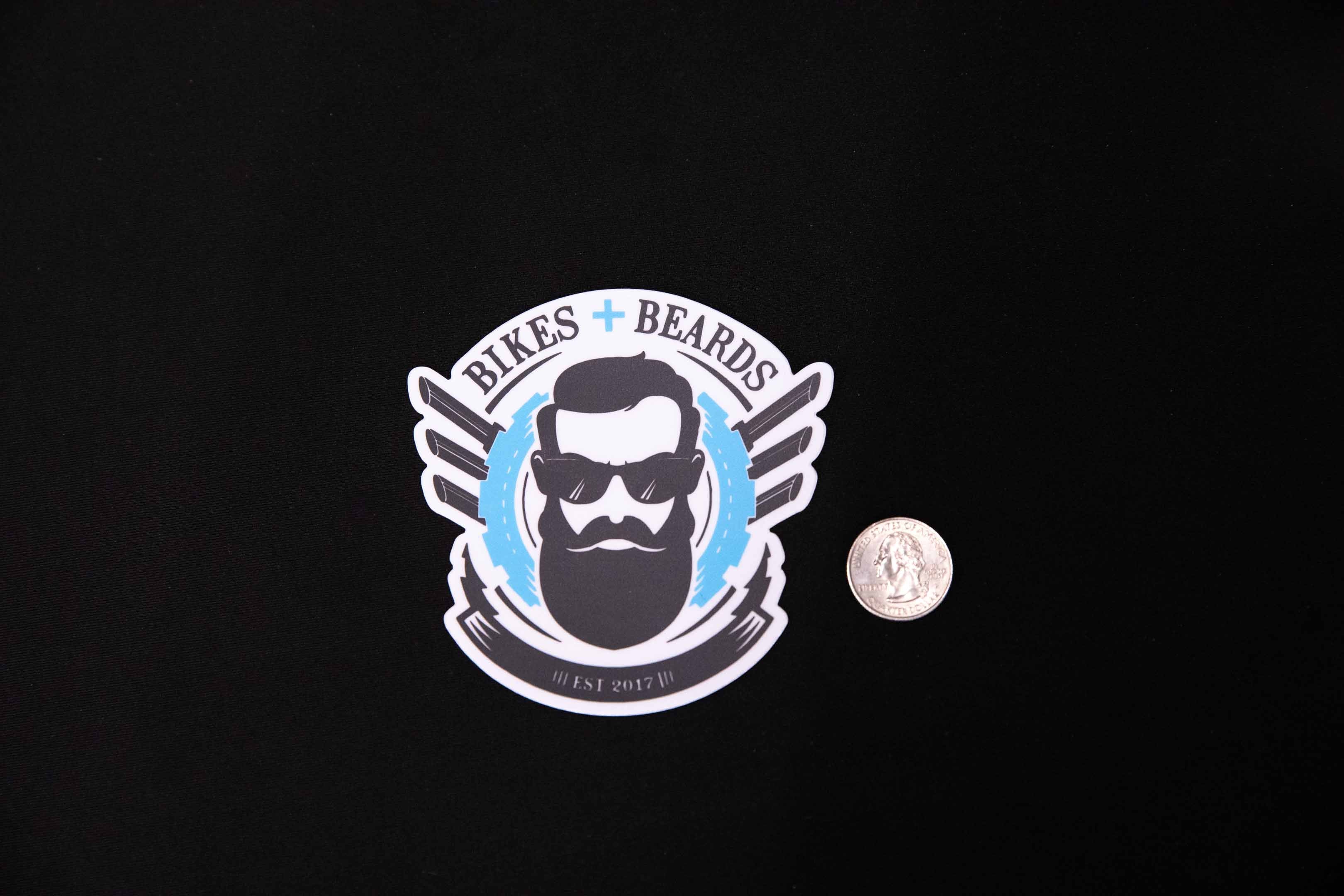 Bikes and Beards Logo Sticker