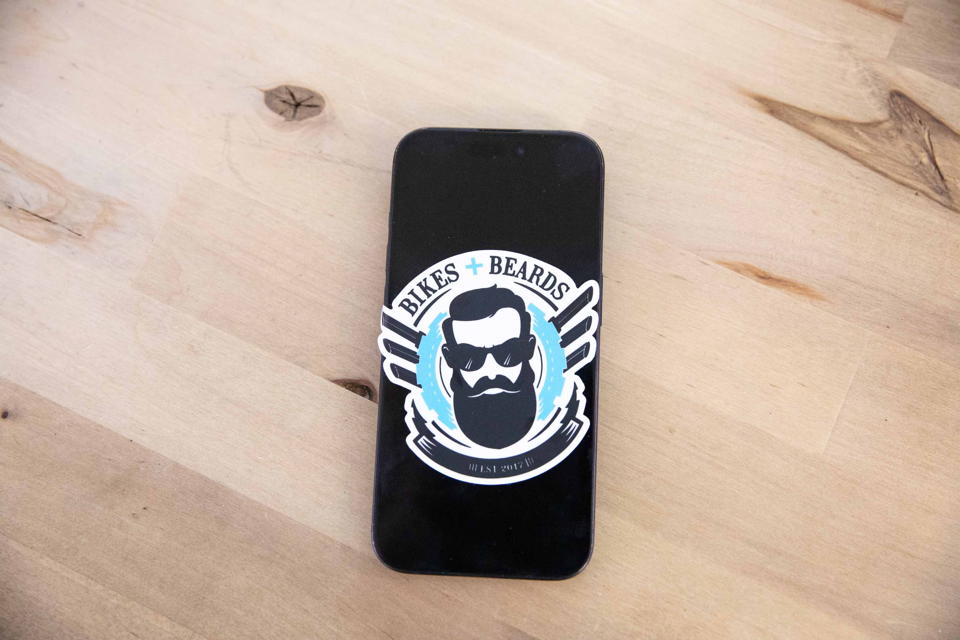 Bikes and Beards Logo Sticker