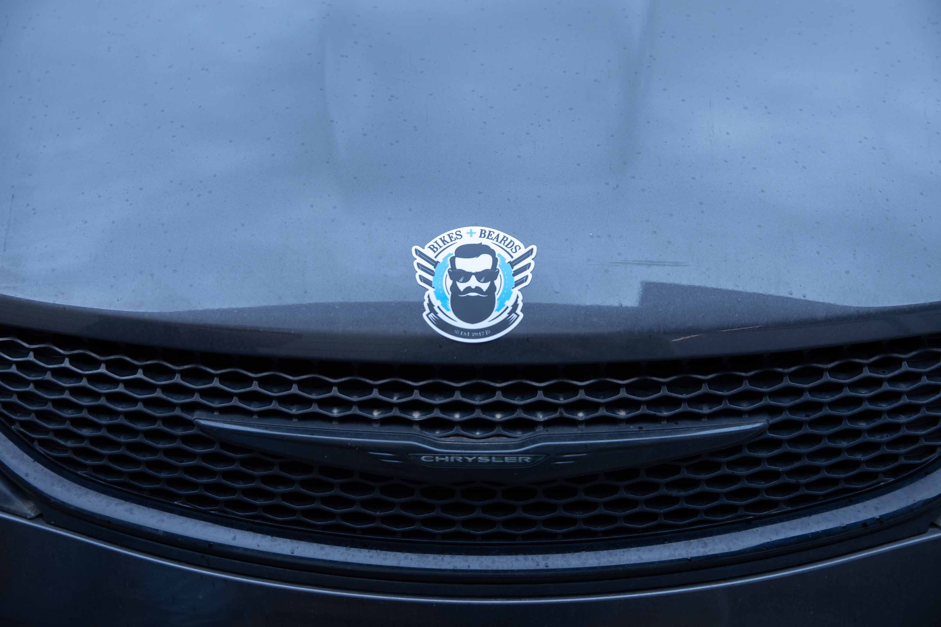 Bikes and Beards Logo Sticker