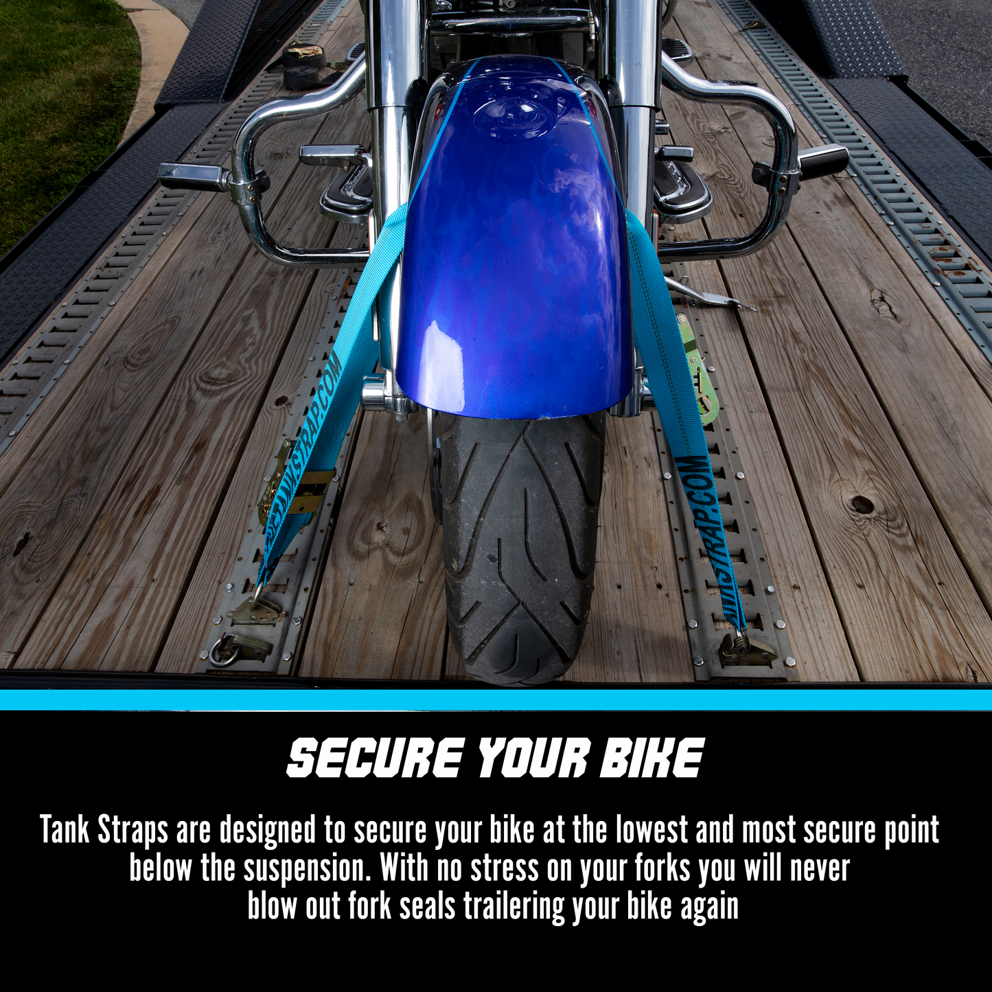 TANK STRAP: 4pk (Special Edition Blue) 2 Bike Set