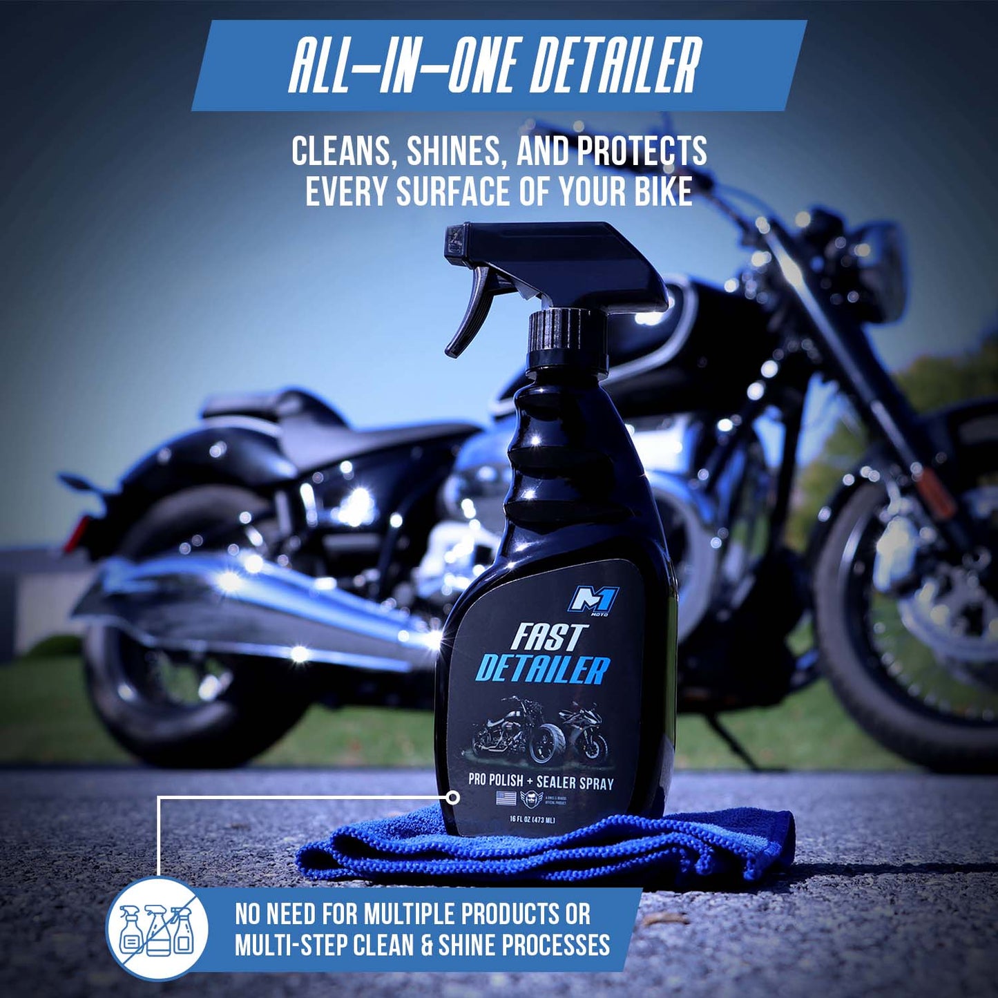 M1 Moto Fast Detailer Motorcycle Cleaner